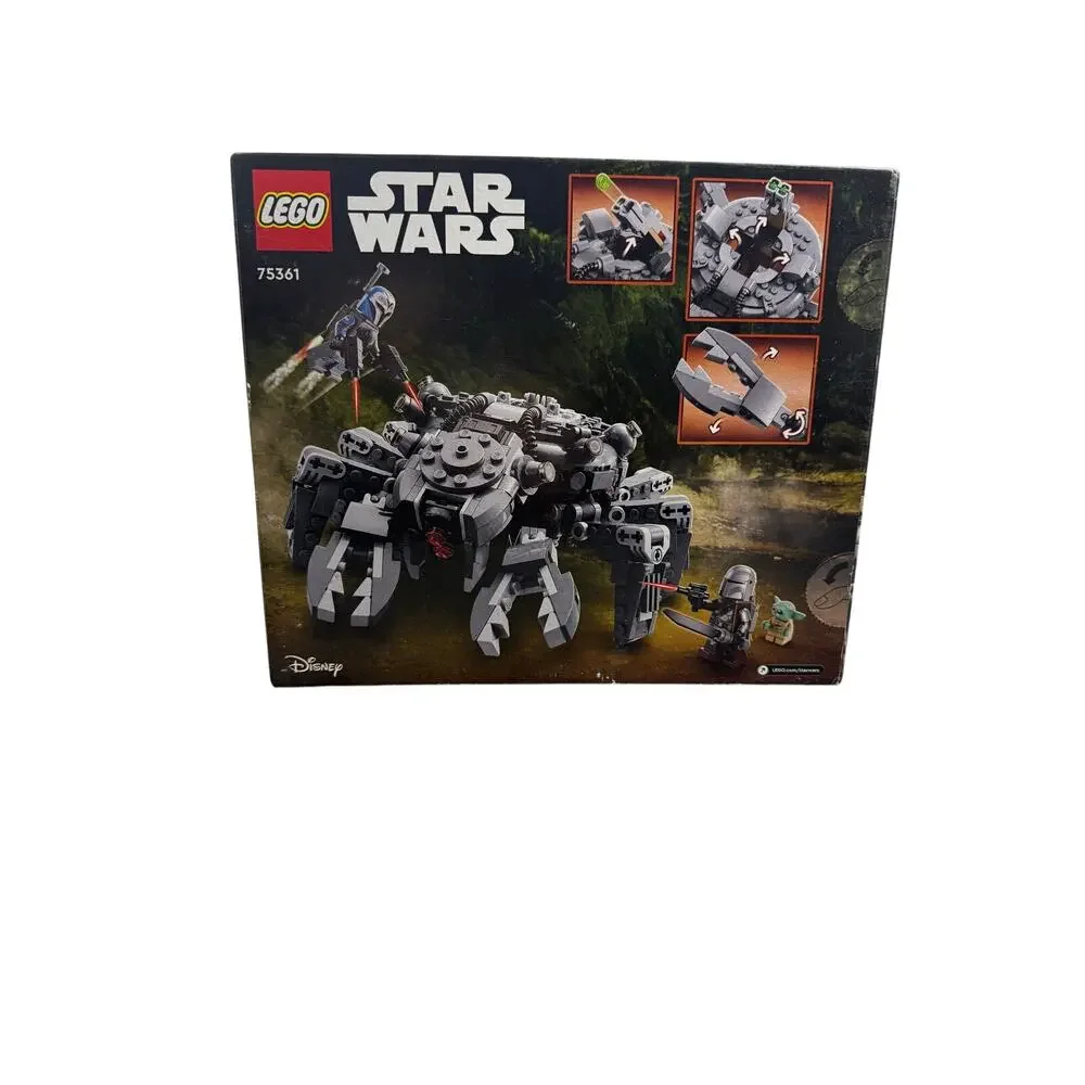 Retired Sealed LEGO Star Wars Spider Tank 75361 Set 526 Pieces Mandalorian Grogu
